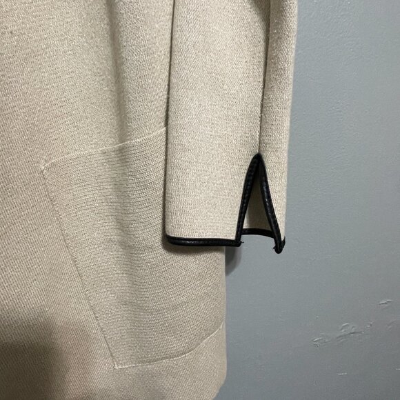 Zara Ivory Knit Open Front Sweater Coat Size S - Picture 5 of 12